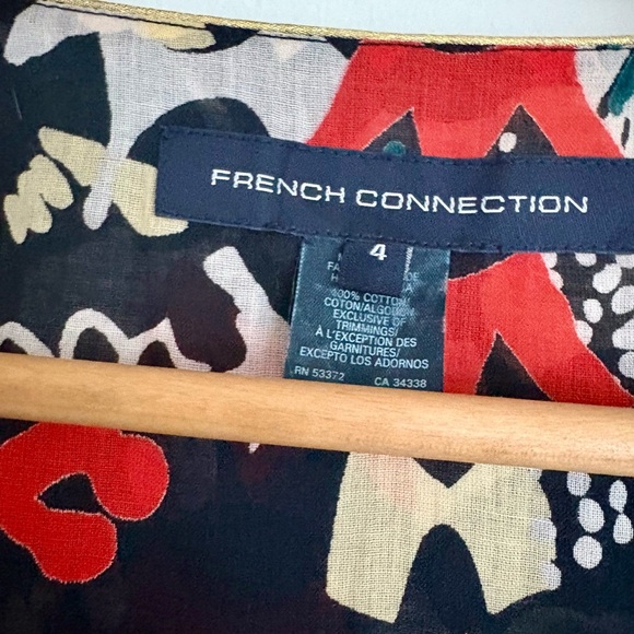 Y2K French Connection Multi color Patterned Boho Babydoll Dress - Picture 3 of 8